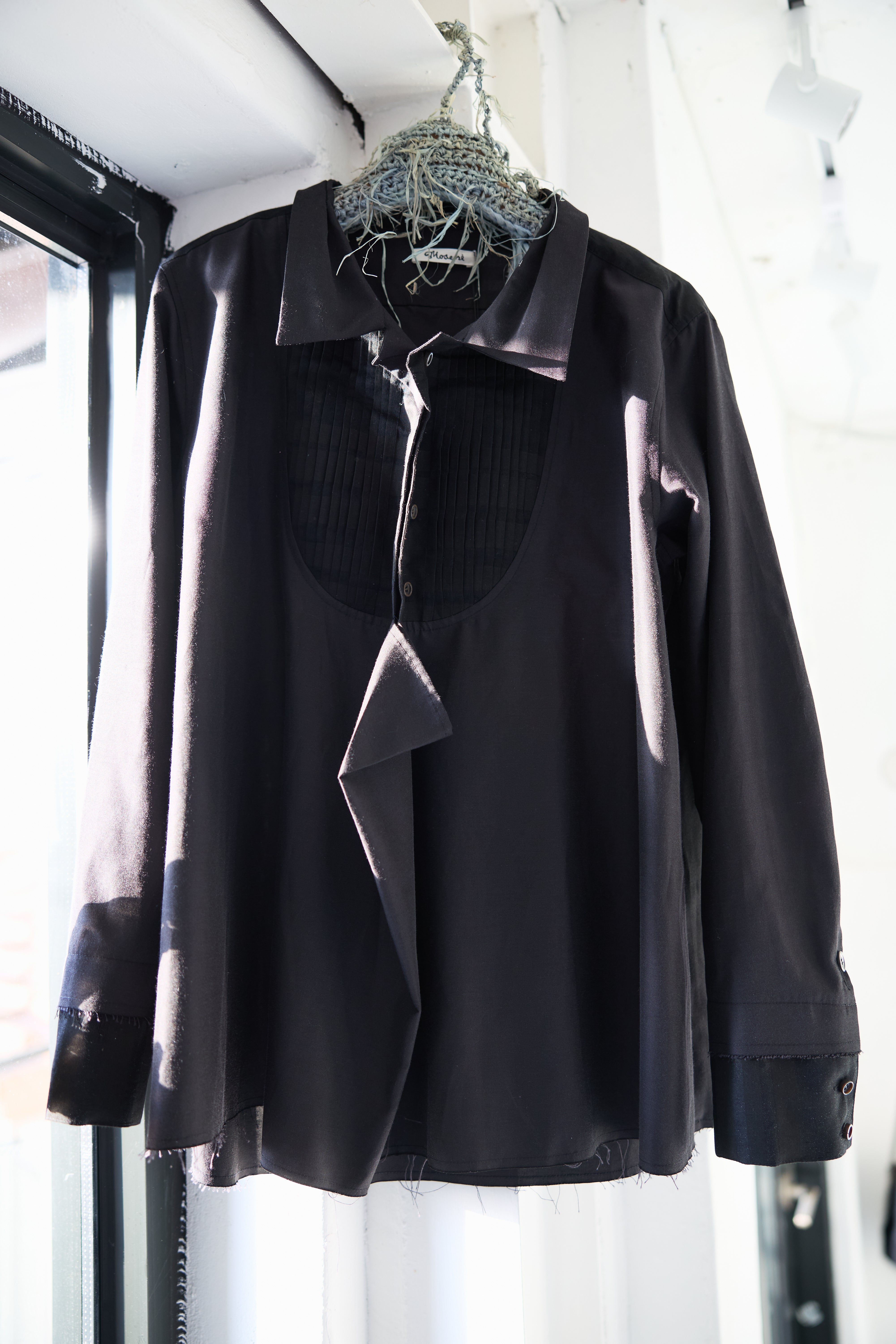 FOLD OVER PIN TUCK SHIRT