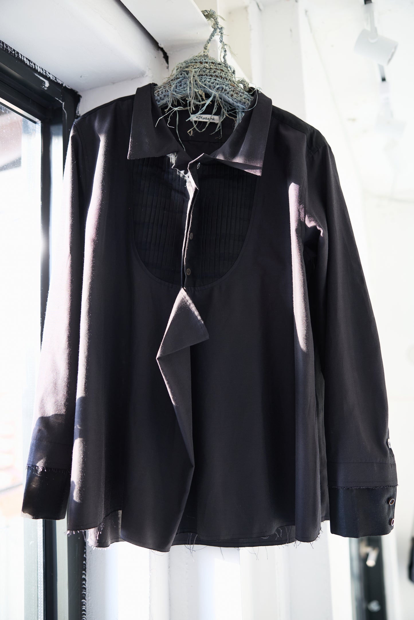 FOLD OVER PIN TUCK SHIRT