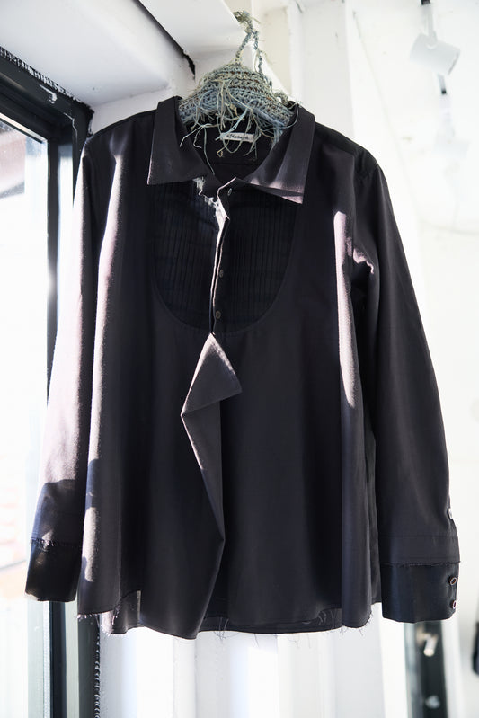 FOLD OVER PIN TUCK SHIRT