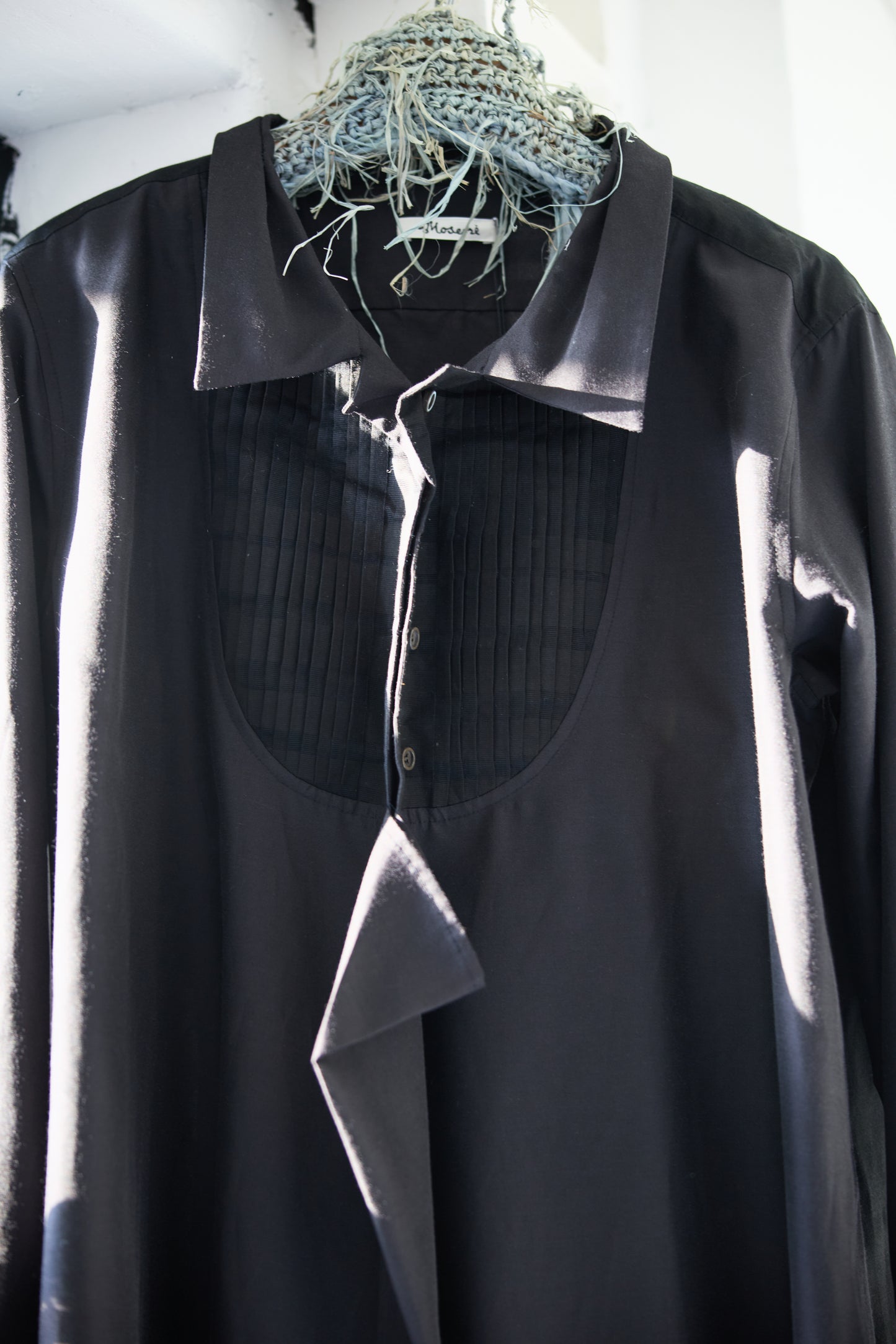FOLD OVER PIN TUCK SHIRT