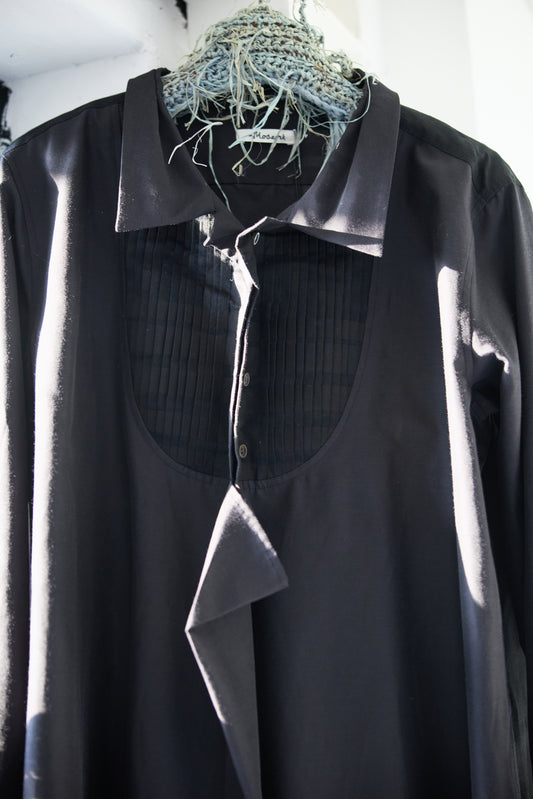 FOLD OVER PIN TUCK SHIRT
