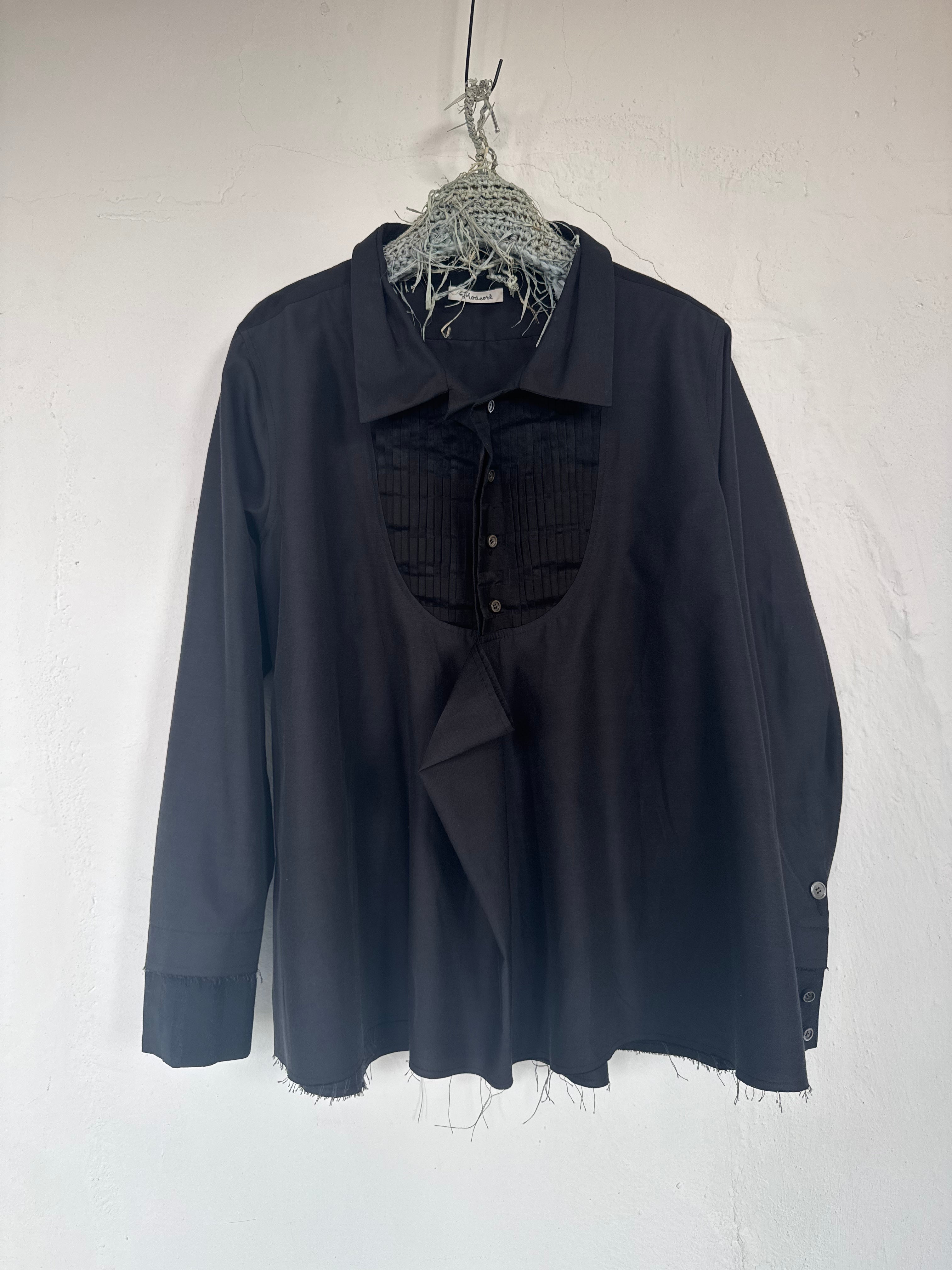 FOLD OVER PIN TUCK SHIRT