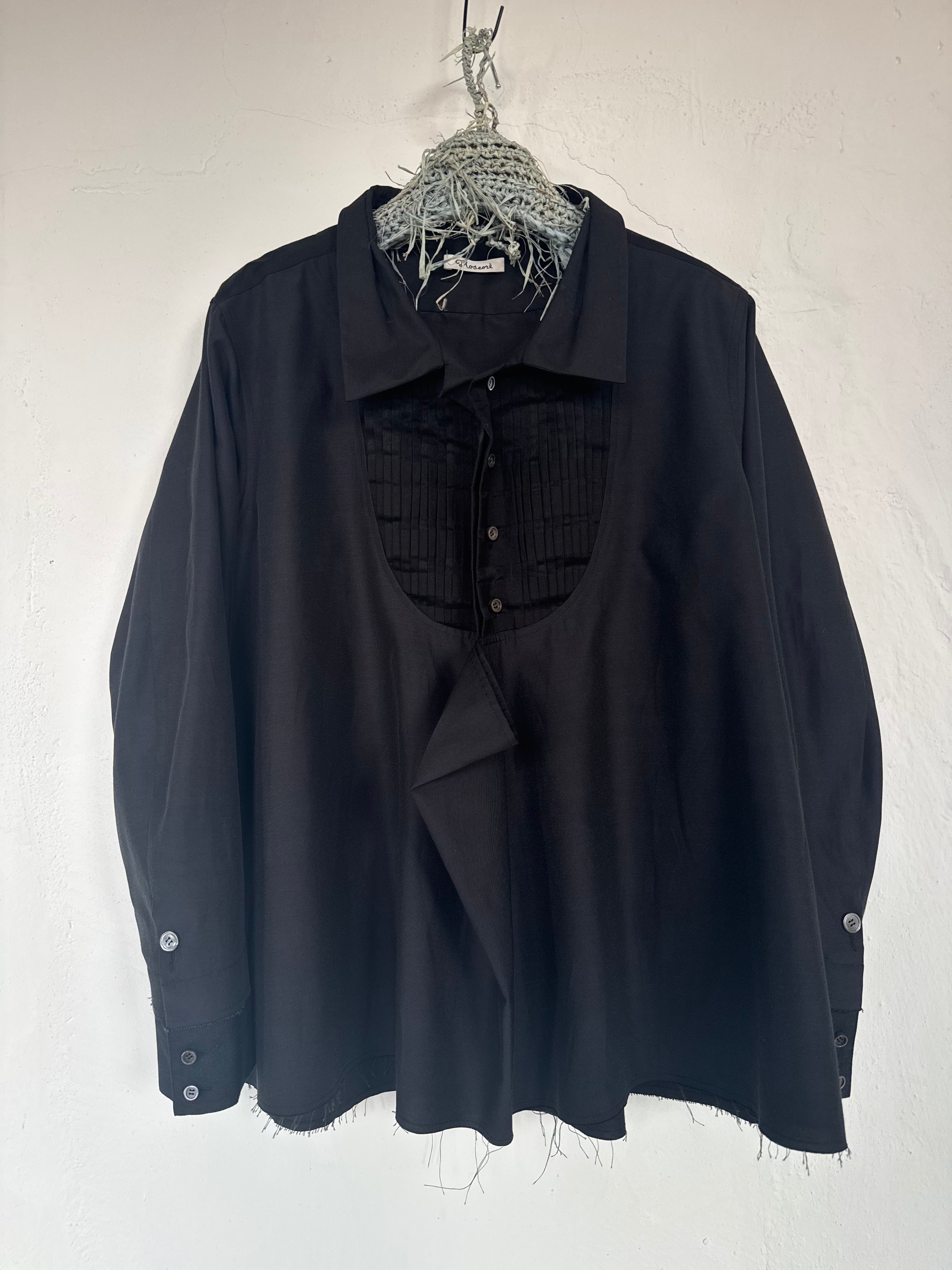 FOLD OVER PIN TUCK SHIRT