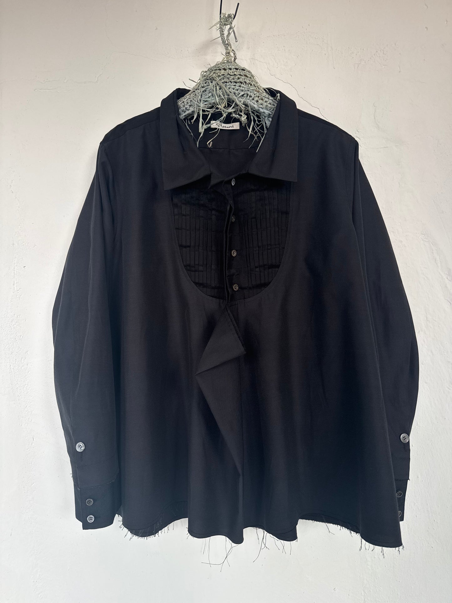 FOLD OVER PIN TUCK SHIRT