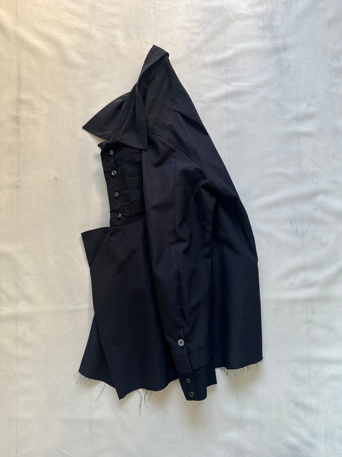 FOLD OVER PIN TUCK SHIRT