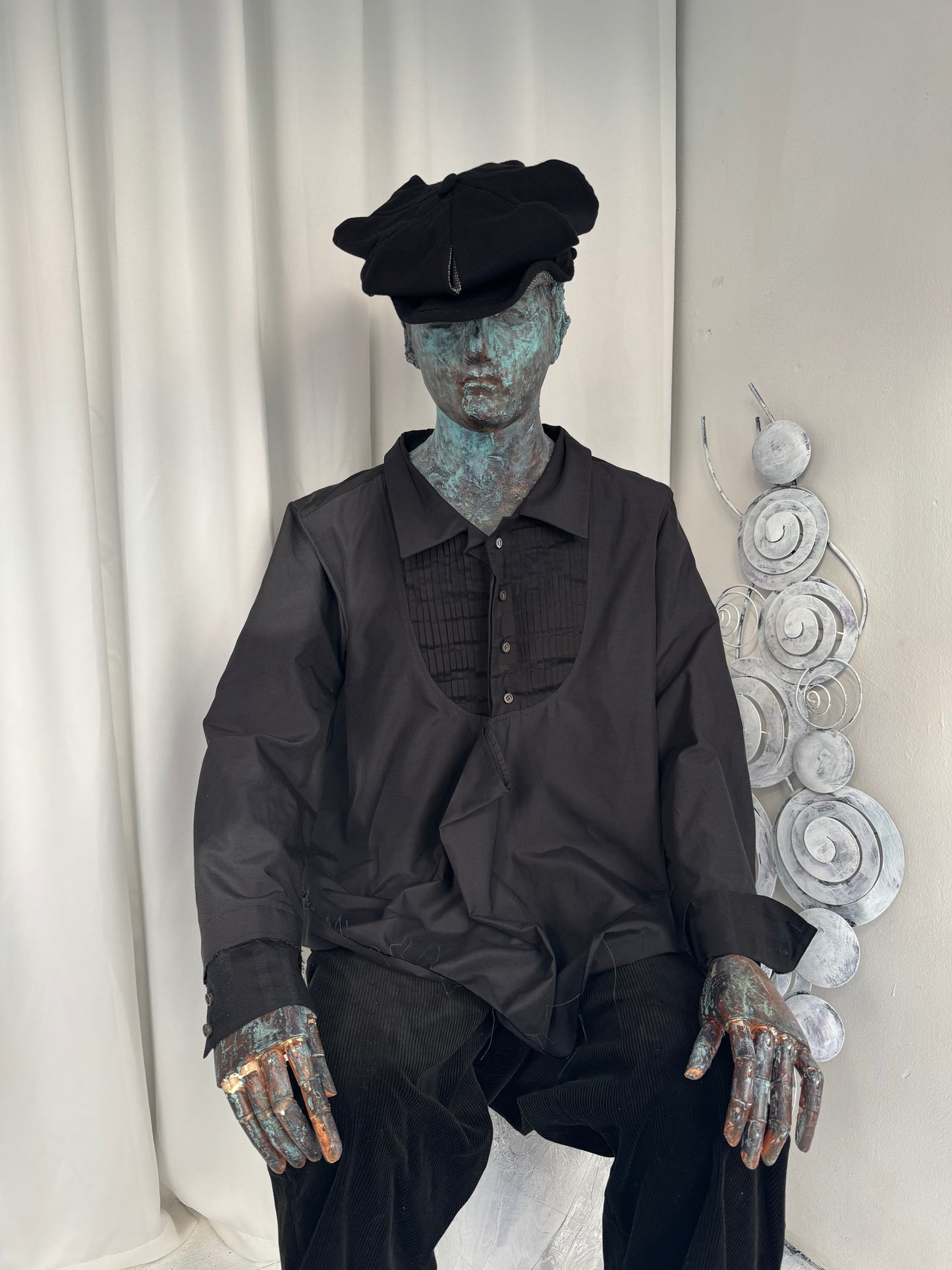 FOLD OVER PIN TUCK SHIRT