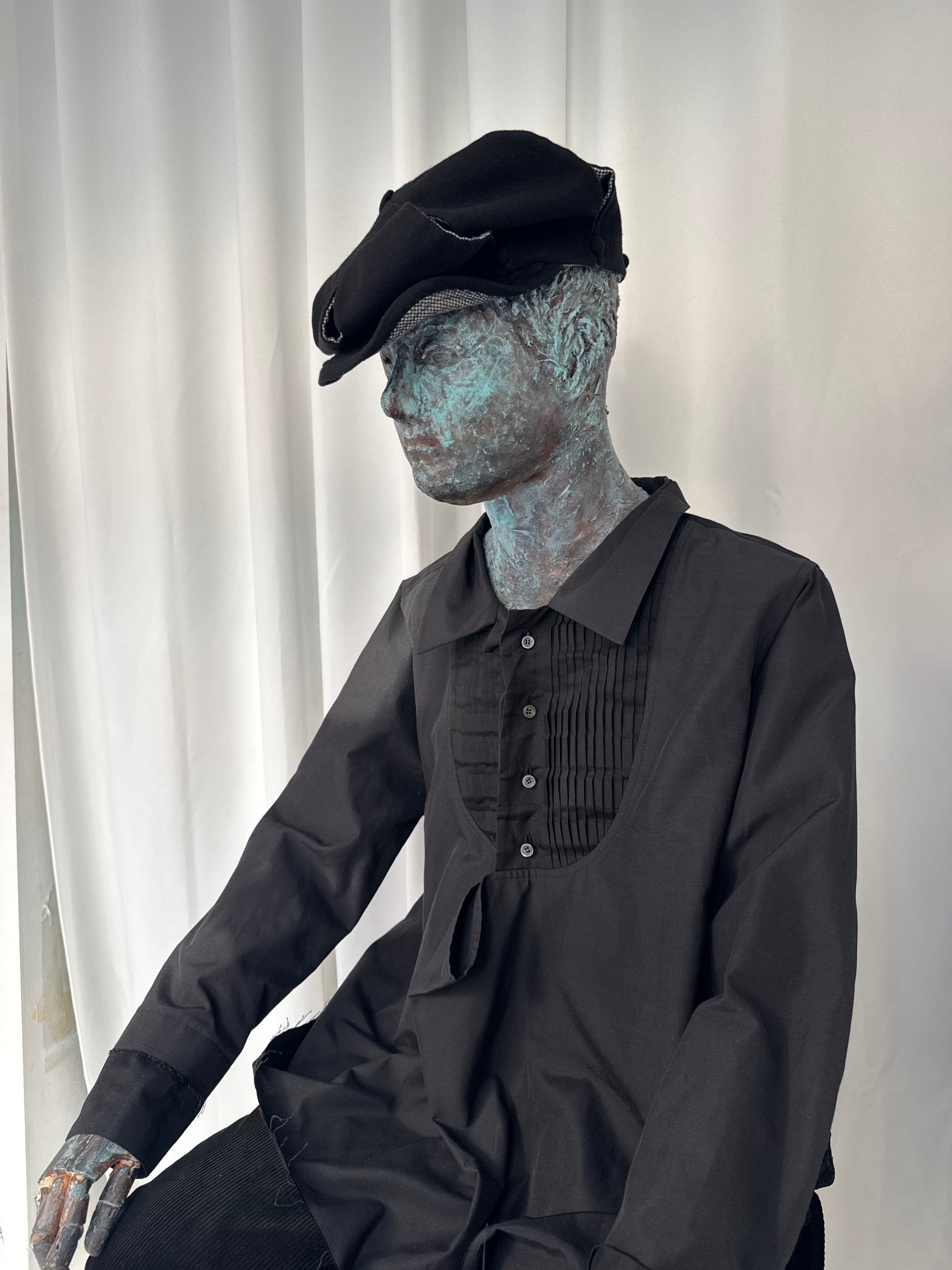 FOLD OVER PIN TUCK SHIRT