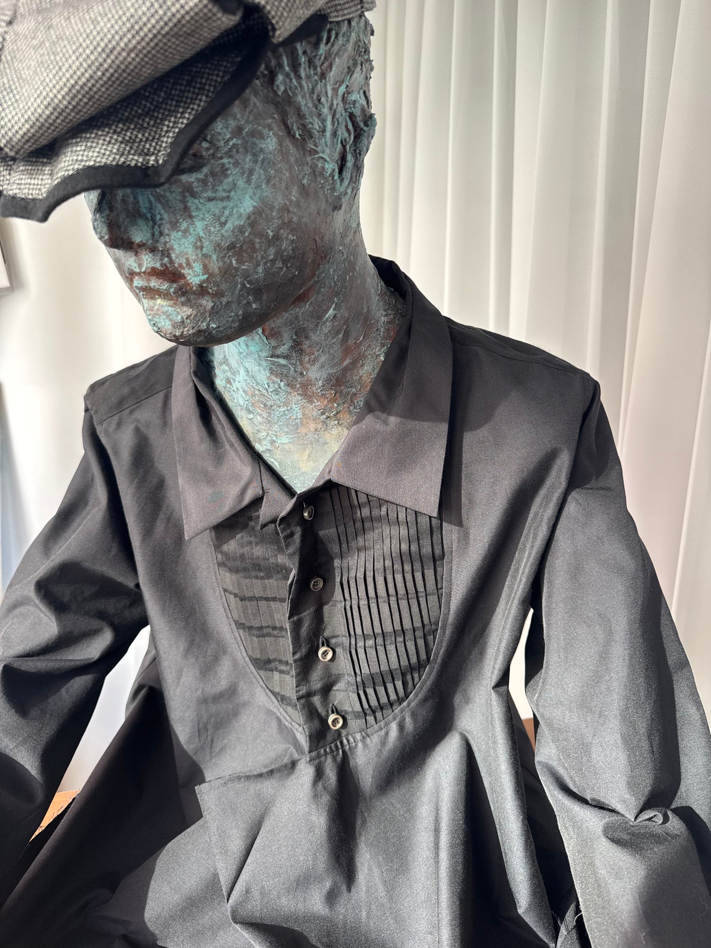 FOLD OVER PIN TUCK SHIRT