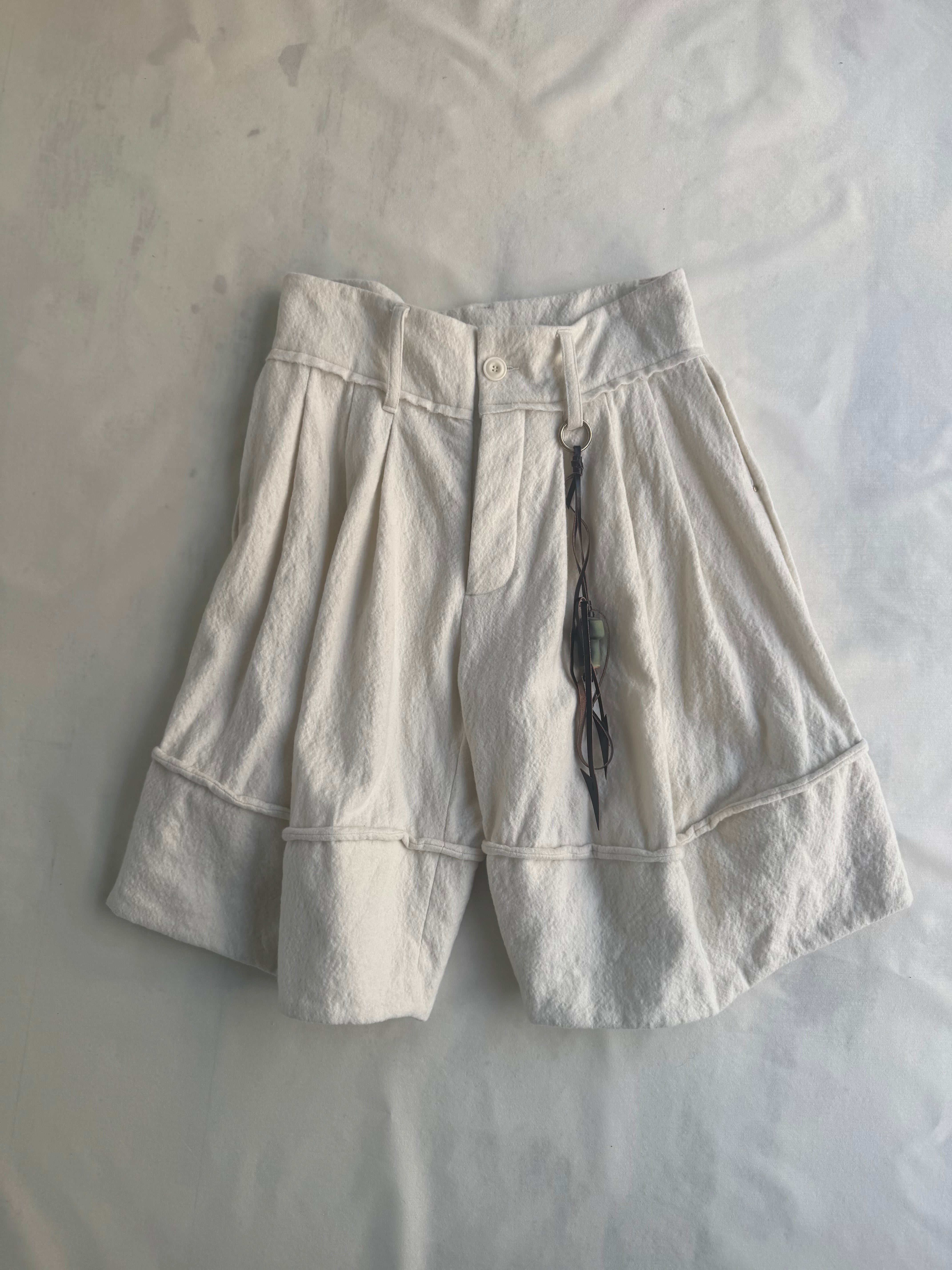 BOILED WOOL BALLOON 1/2 TROUSERS