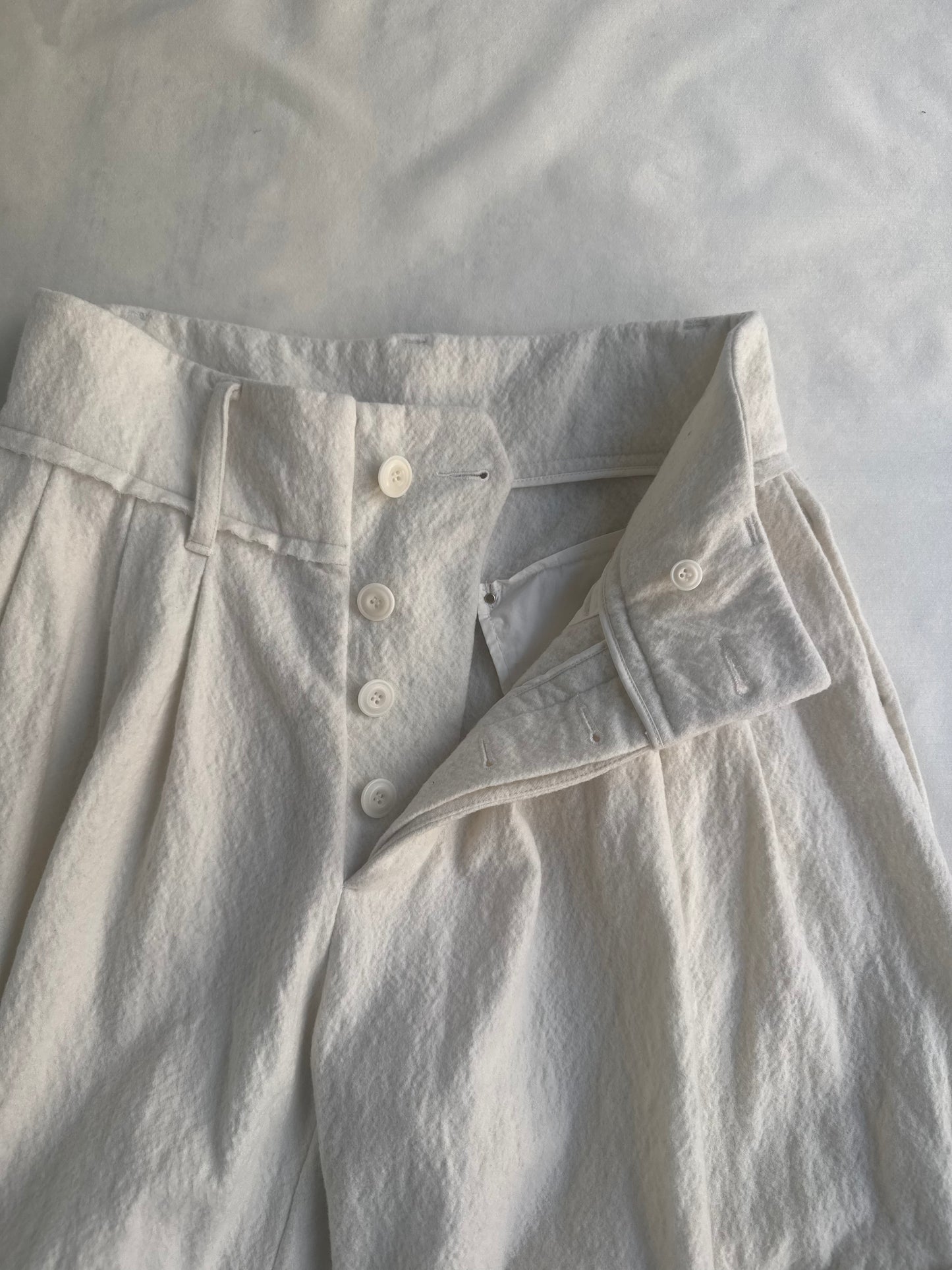 BOILED WOOL BALLOON 1/2 TROUSERS