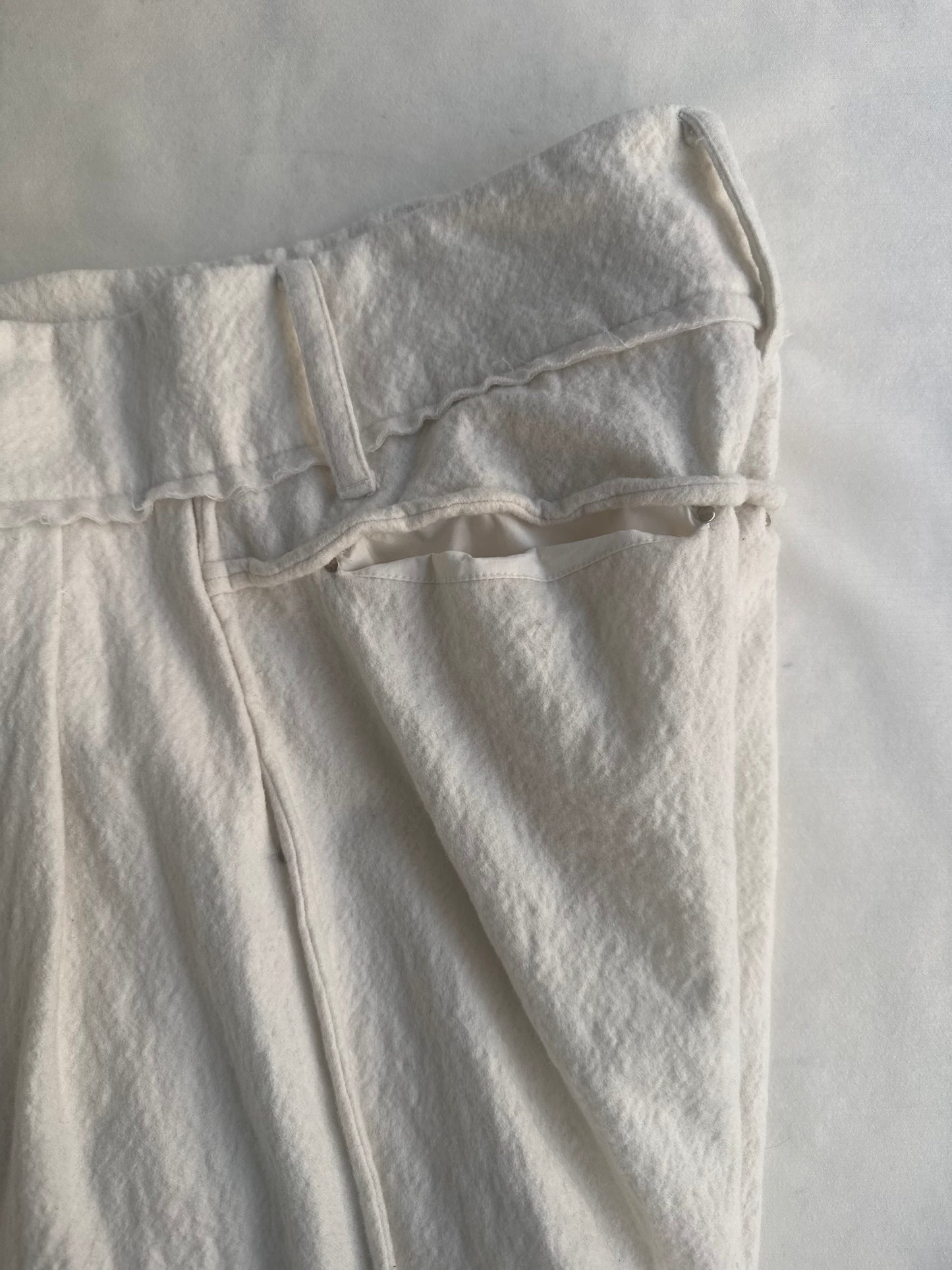 BOILED WOOL BALLOON 1/2 TROUSERS